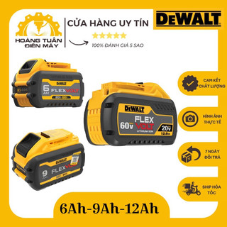 Pin dewalt 20/60v flexvolt 6ah-9ah-12ah //dcb606-dcb609-dcb612-hoàng tuấn điện máy