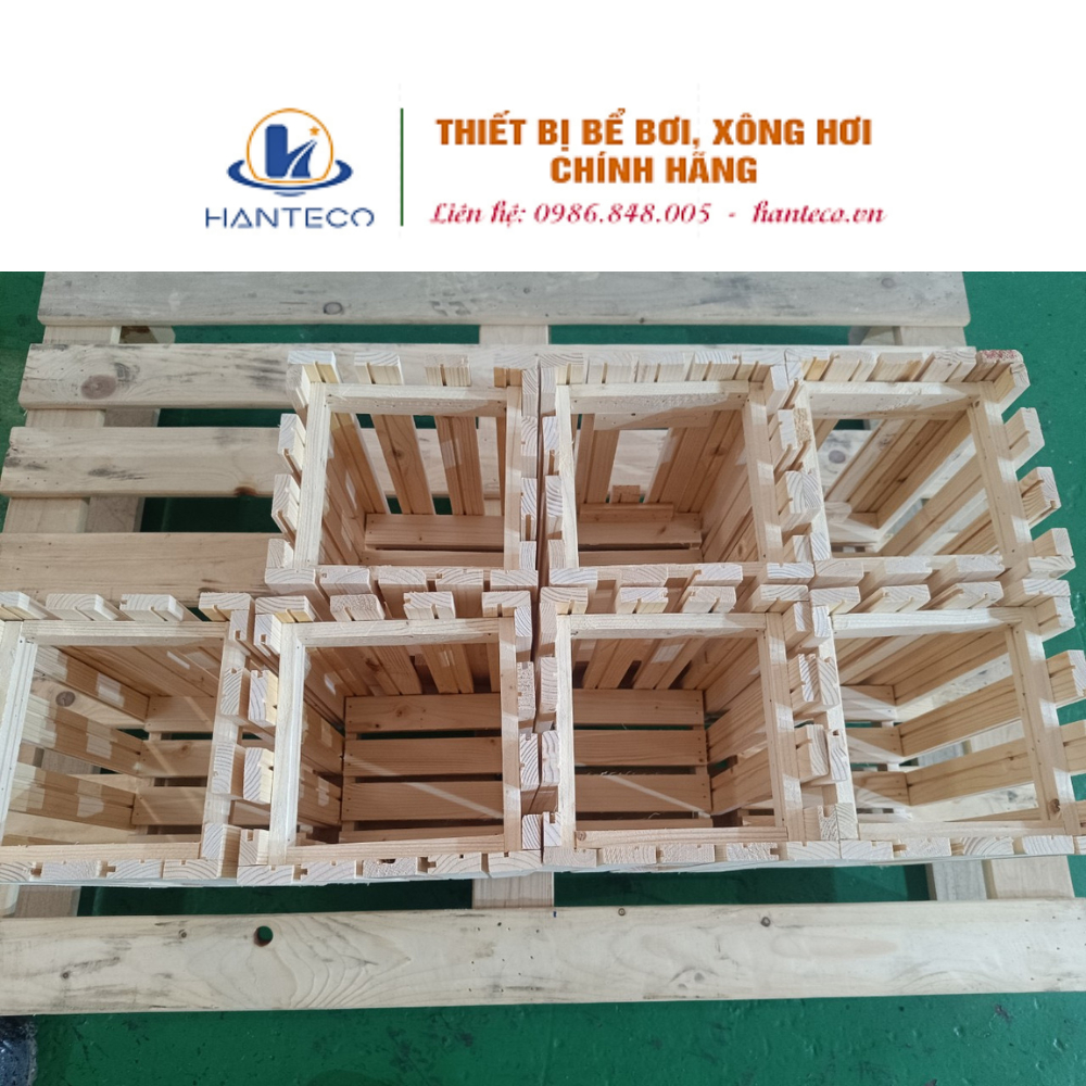 Hộp gỗ đựng thảo dược phòng xông hơi khô