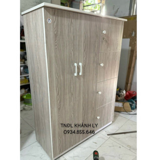 Tủ áo nhựa màu gỗ sồi  nhựa dày cứng chắc 105x1m45 2cánh lớn 4cánh nhỏ(Freeship HCM)