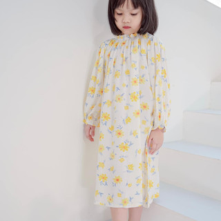 Đầm hoa dài tay Natalia vải lanh Chaiko House NDCTD01