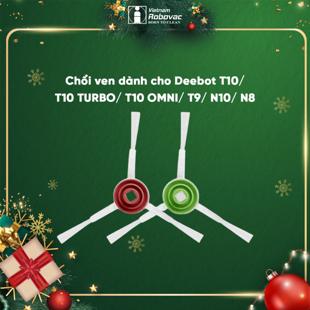 Chổi ven dành cho Deebot Ecovacs T10/ T10+/ T10 TURBO/ T10 OMNI/ T9/ N8/ N10_Màu trắng