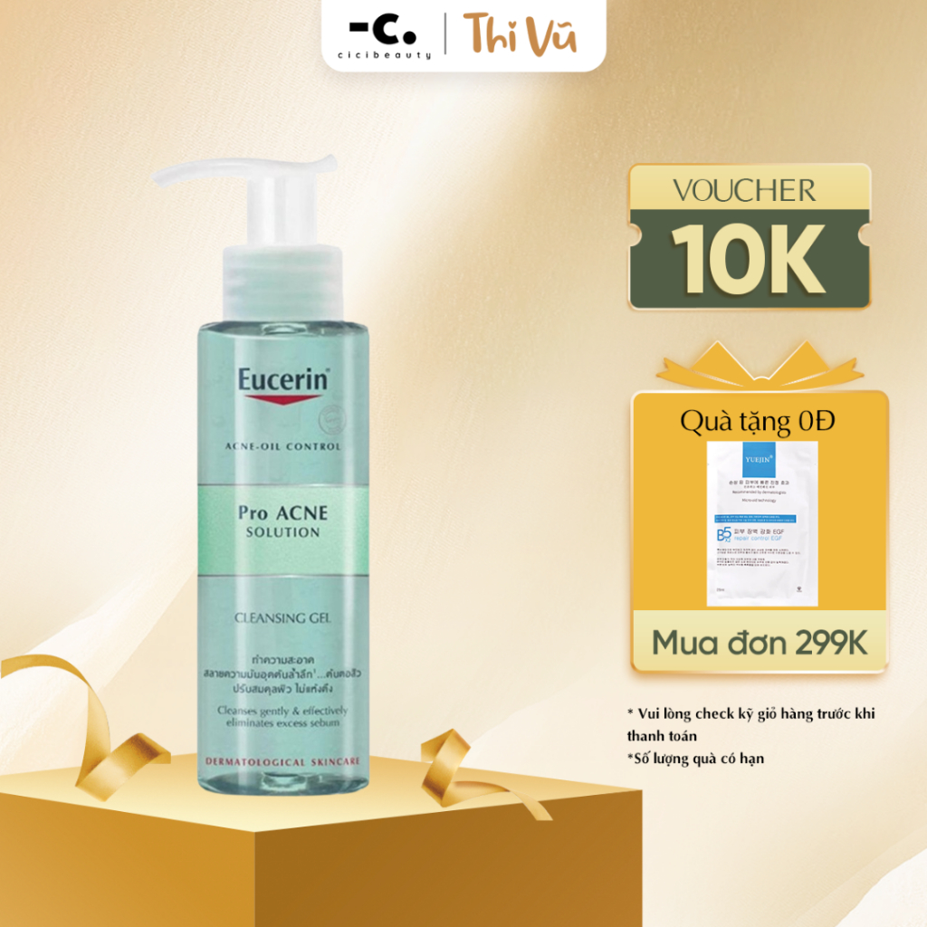 Sữa Rửa Mặt Eucerin Cho Da Dầu Mụn Nhờn Eucerin Pro ACNE Solution Cleansing Gel - Thi Vũ