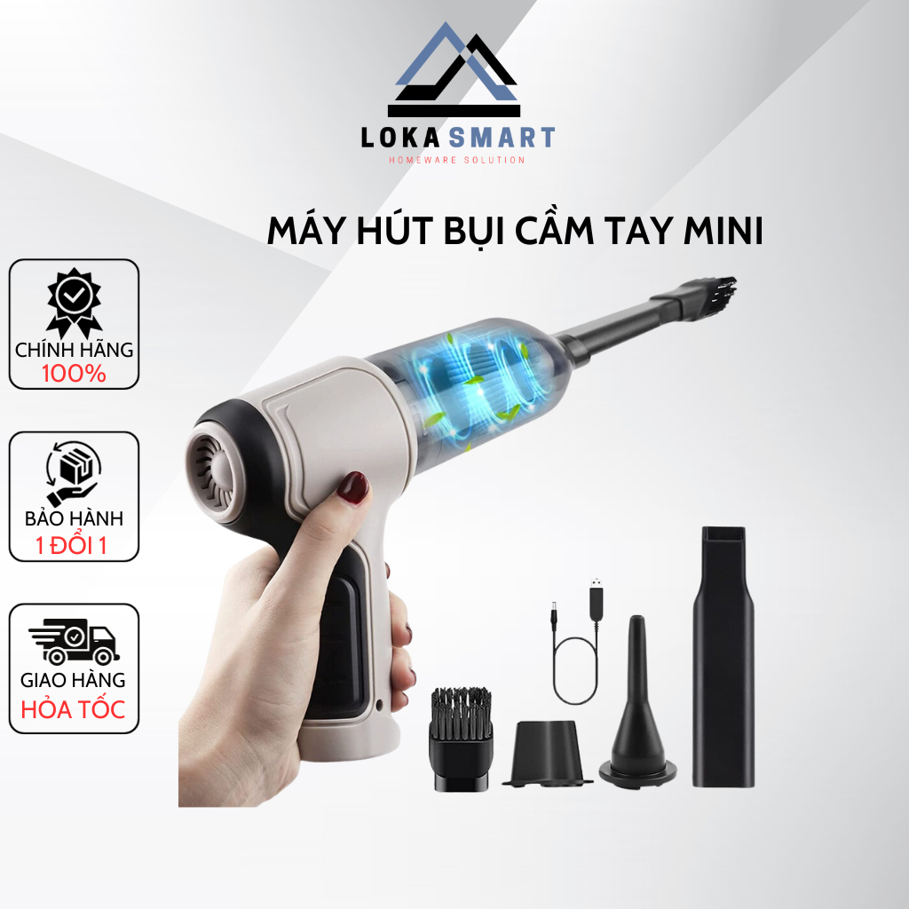Máy Hút Bụi Cầm Tay TAMASHIO 3IN1 Hút, Bơm, Thổi Nhỏ Gọn Tiện Lợi - BH 12 Tháng