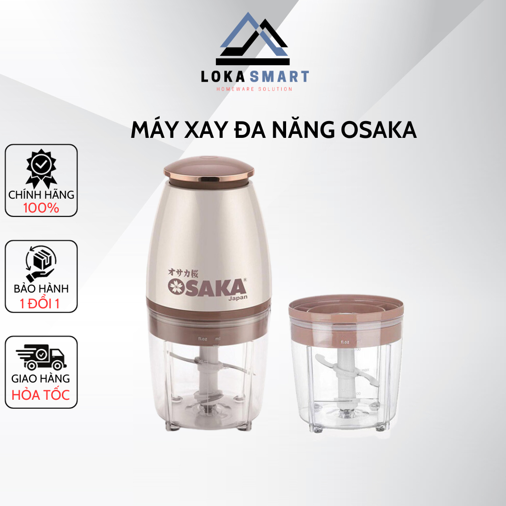 Máy Xay Đa Năng OSAKA, Máy Xay Sinh Tố, Xay Thịt, Xay Đá Lưỡi Dao Không Gỉ Công Suất 350W