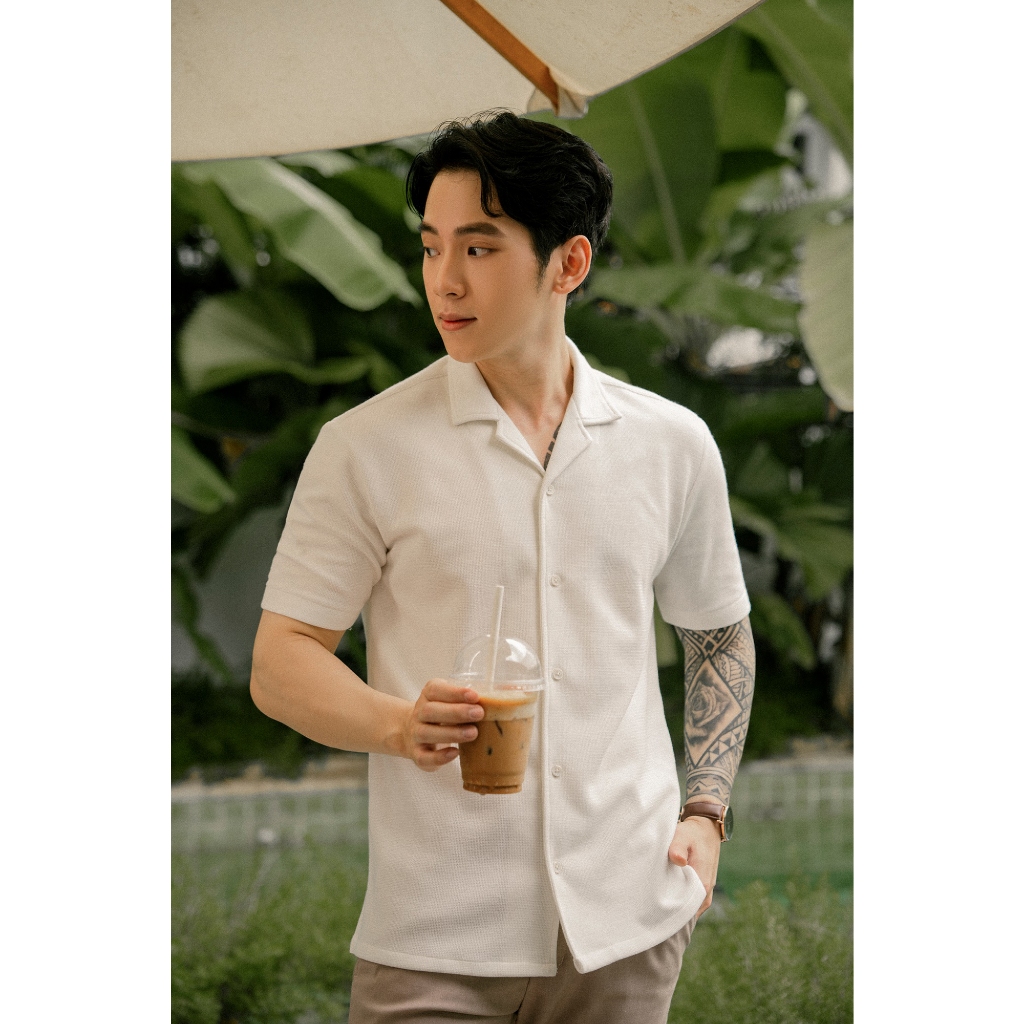 Áo Sơ Mi Nam Cao Cấp Danton Elastic Beige BY COTTON