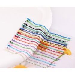 Dây móc bi dài 10cm làm móc khóa ( gói  10 dây mix màu)