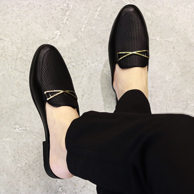 Giày sục nam, sục nam da bò dập vân thời trang mới nhất - Mã SN027