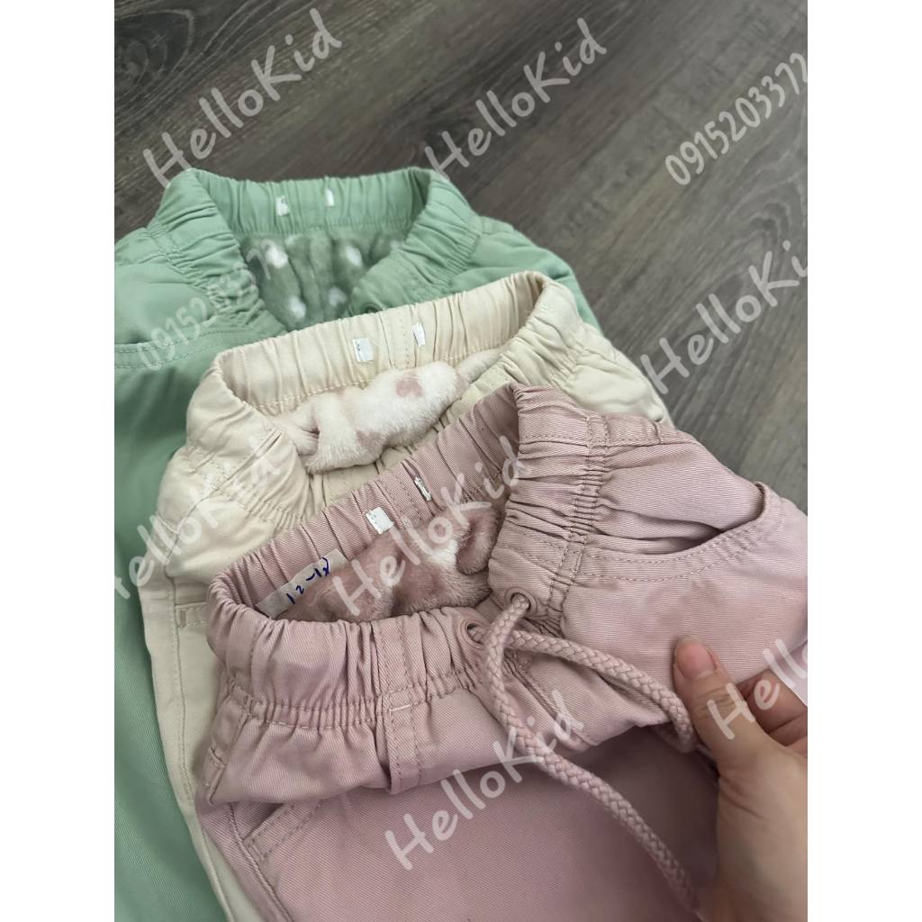 Quần kaki lót tim bé gái