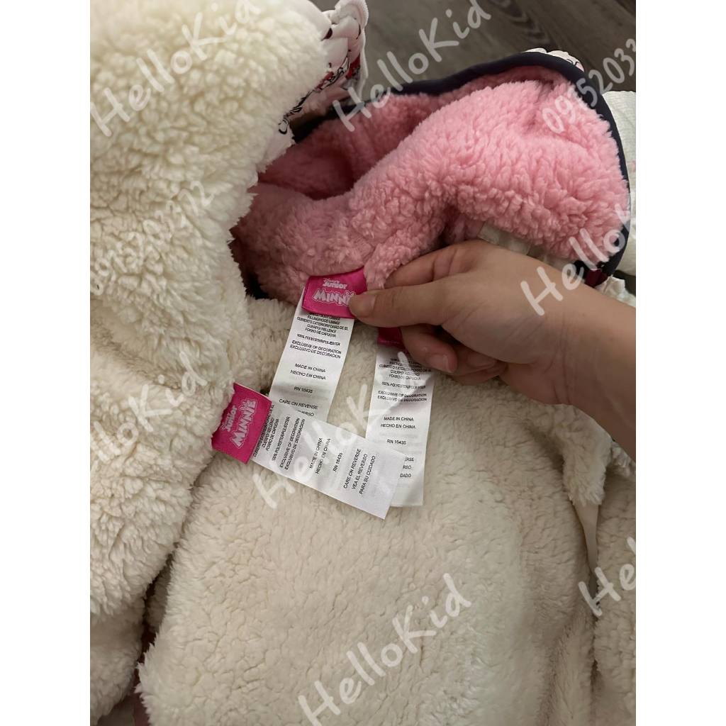 Áo phao lót lông mũ tai Mickey cho bé