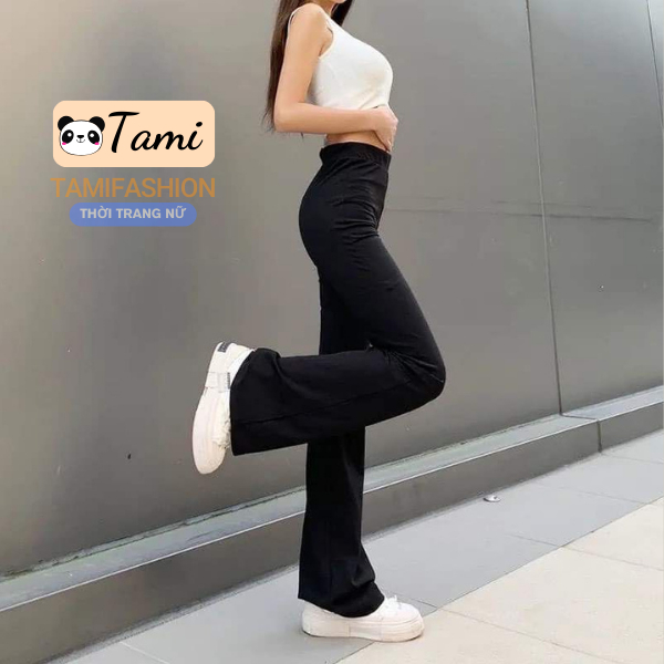 Quần Ống Loe Legging Cạp Cao 10cm Nâng Vòng 3 Hack Dáng Q116