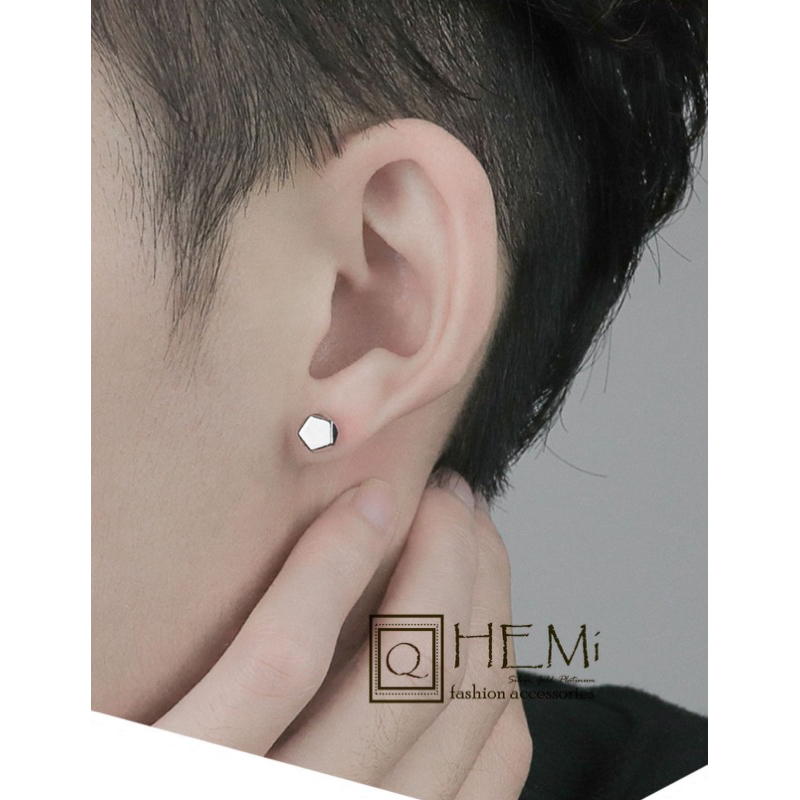 Khuyên tai bạc ngũ giác| TRANG SỨC BẠC ACCESSORIES