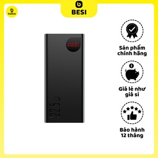 Sạc Dự Phòng OS-Baseus Adaman Digital Display Fast Charge Power Bank 40000mAh 22.5W Black (Kèm cáp USB to C 30cm)