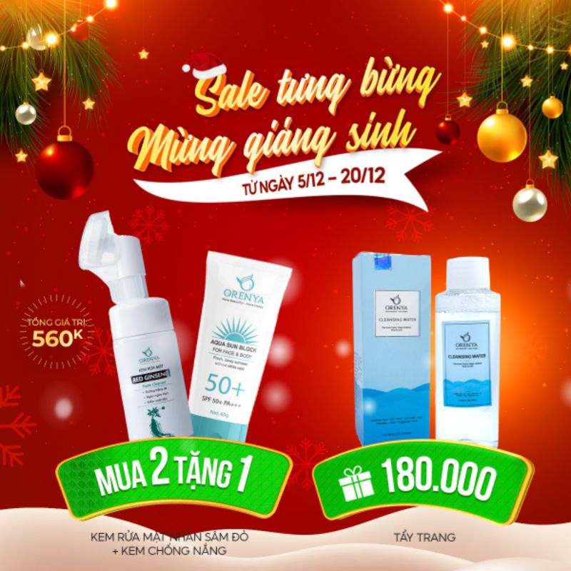 Kem chống nắng nâng Tông  ORENYA giúp chống nắng che mờ các khuyến điển thấm nhanh không bết rít không ngột da