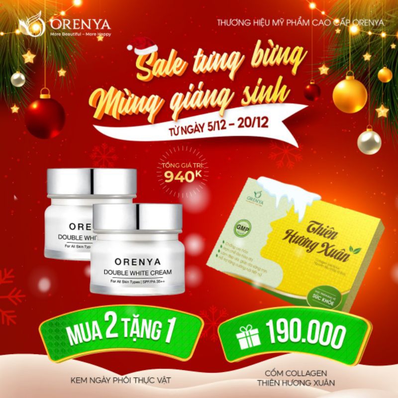 KEM DƯỠNG DA BAN NGÀY ORENYA DOUBLE WHITE CREAM