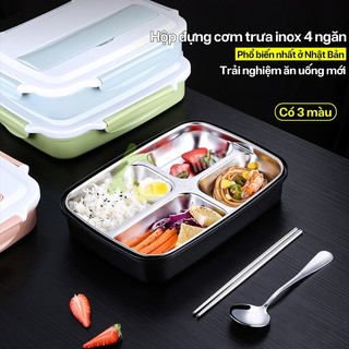 Hộp cơm văn phòng NAGO mang đi tiện lợi;Khay đựng đồ ăn bằng inox không gỉ có thể sử dụng lò vi sóng