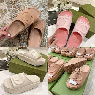 Dép bánh mỳ nữ cao su đúc quai chữ, cao 5cm