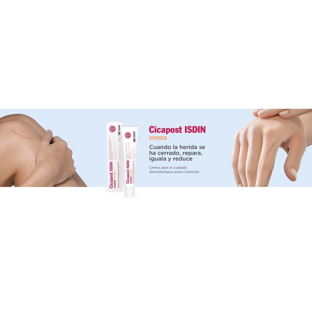 T0P 1 Kem sẹo bán chạy nkất Tây Ban Nha - Kem tr! sẹo lồi, lõm, tăng sắc tố ISDIN Cicapost Cream 50g