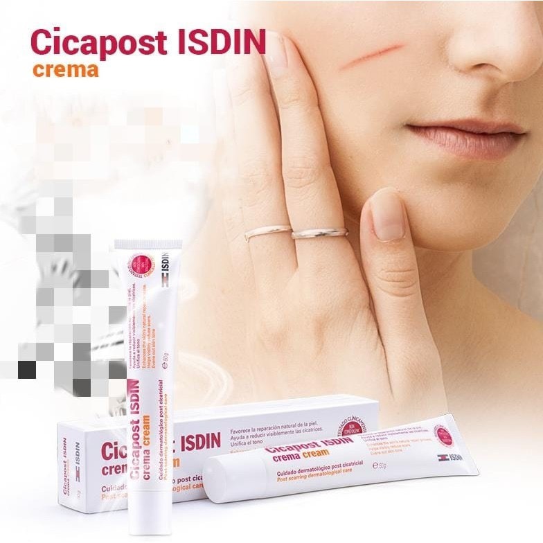 T0P 1 Kem sẹo bán chạy nkất Tây Ban Nha - Kem tr! sẹo lồi, lõm, tăng sắc tố ISDIN Cicapost Cream 50g
