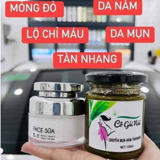 ⚡ combo mặt nạ cao lá rừng và kem face sữa cô gái núi dưỡng trắng, mờ nám