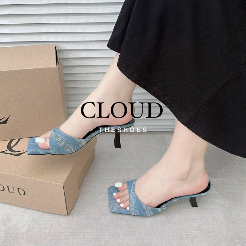 Giày cao gót quai bầu mũi vuông – Cloud The Shoes