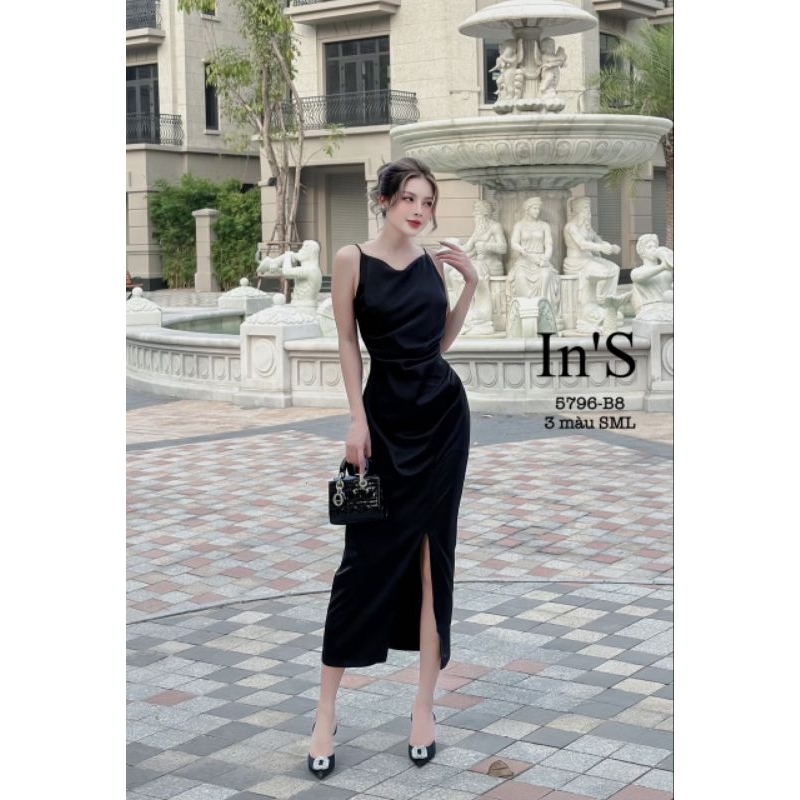 Váy lụa đen siêu zinh 💯HÀNG THIẾT KẾ TẾT 2024 💖