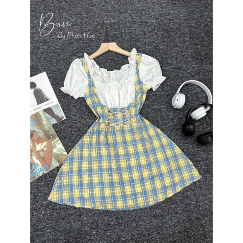 Đầm kẻ xinh hot hit 💯HÀNG THIẾT KẾ TẾT 2024 💖