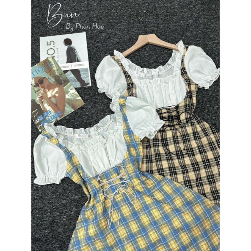 Đầm kẻ xinh hot hit 💯HÀNG THIẾT KẾ TẾT 2024 💖