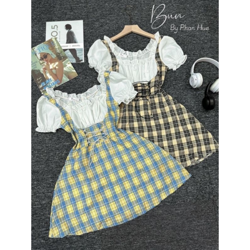 Đầm kẻ xinh hot hit 💯HÀNG THIẾT KẾ TẾT 2024 💖