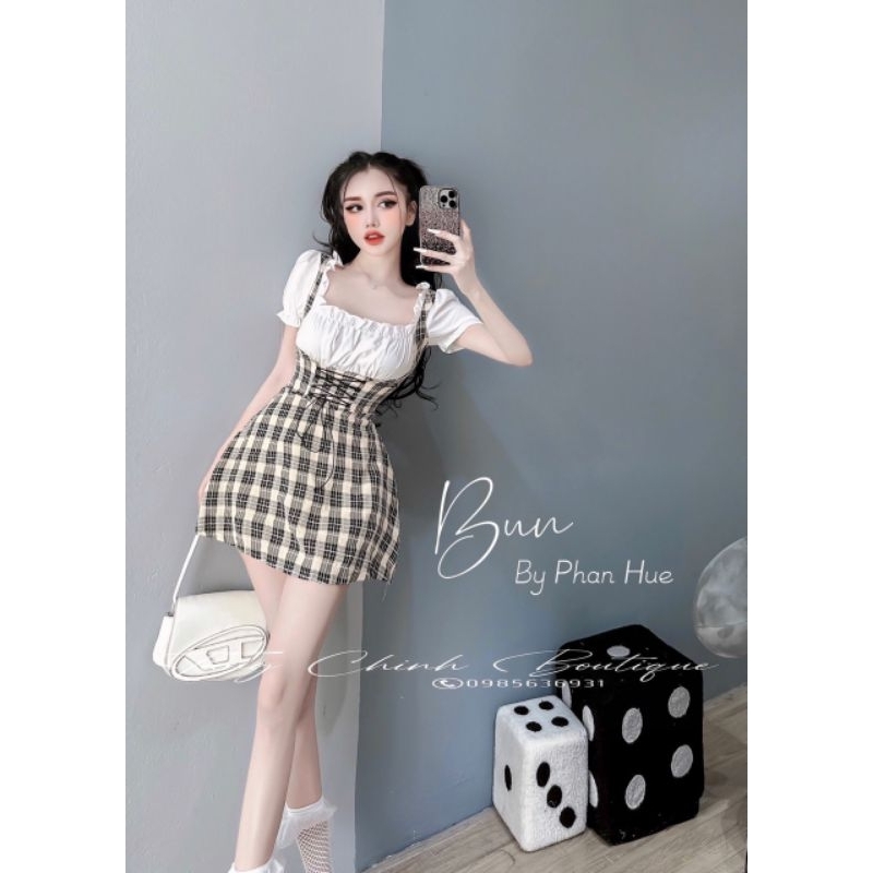 Đầm kẻ xinh hot hit 💯HÀNG THIẾT KẾ TẾT 2024 💖