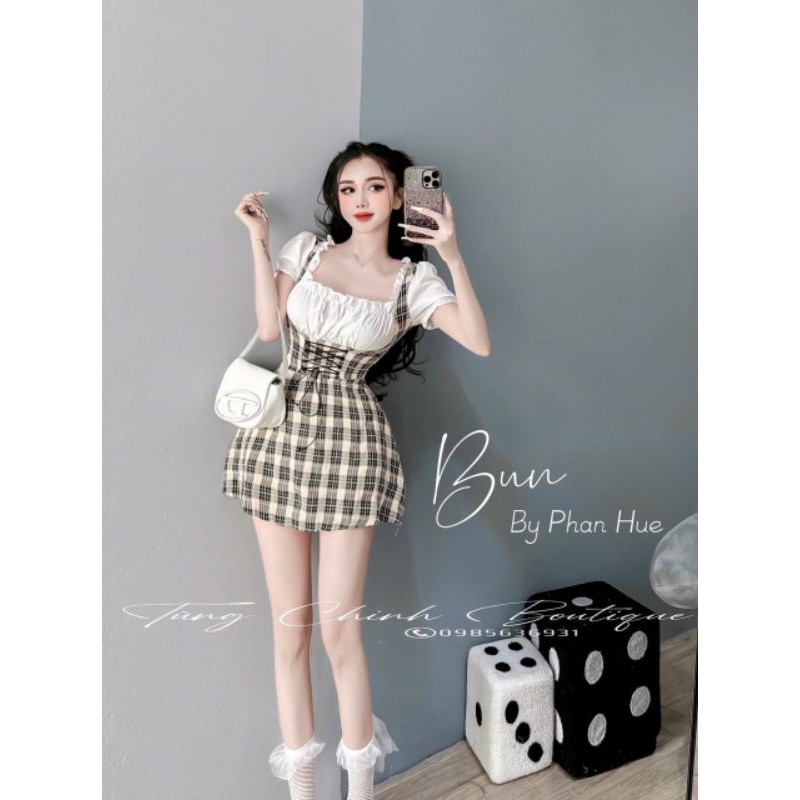 Đầm kẻ xinh hot hit 💯HÀNG THIẾT KẾ TẾT 2024 💖