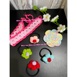DÂY CỘT TÓC HANDMADE BẰNG LEN MÓC BÔNG HOA