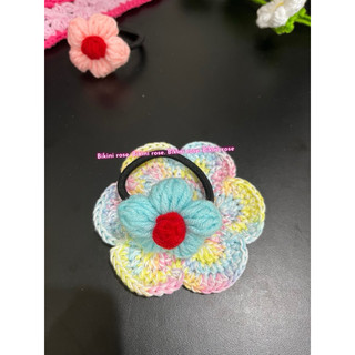 DÂY CỘT TÓC HANDMADE BẰNG LEN MÓC BÔNG HOA
