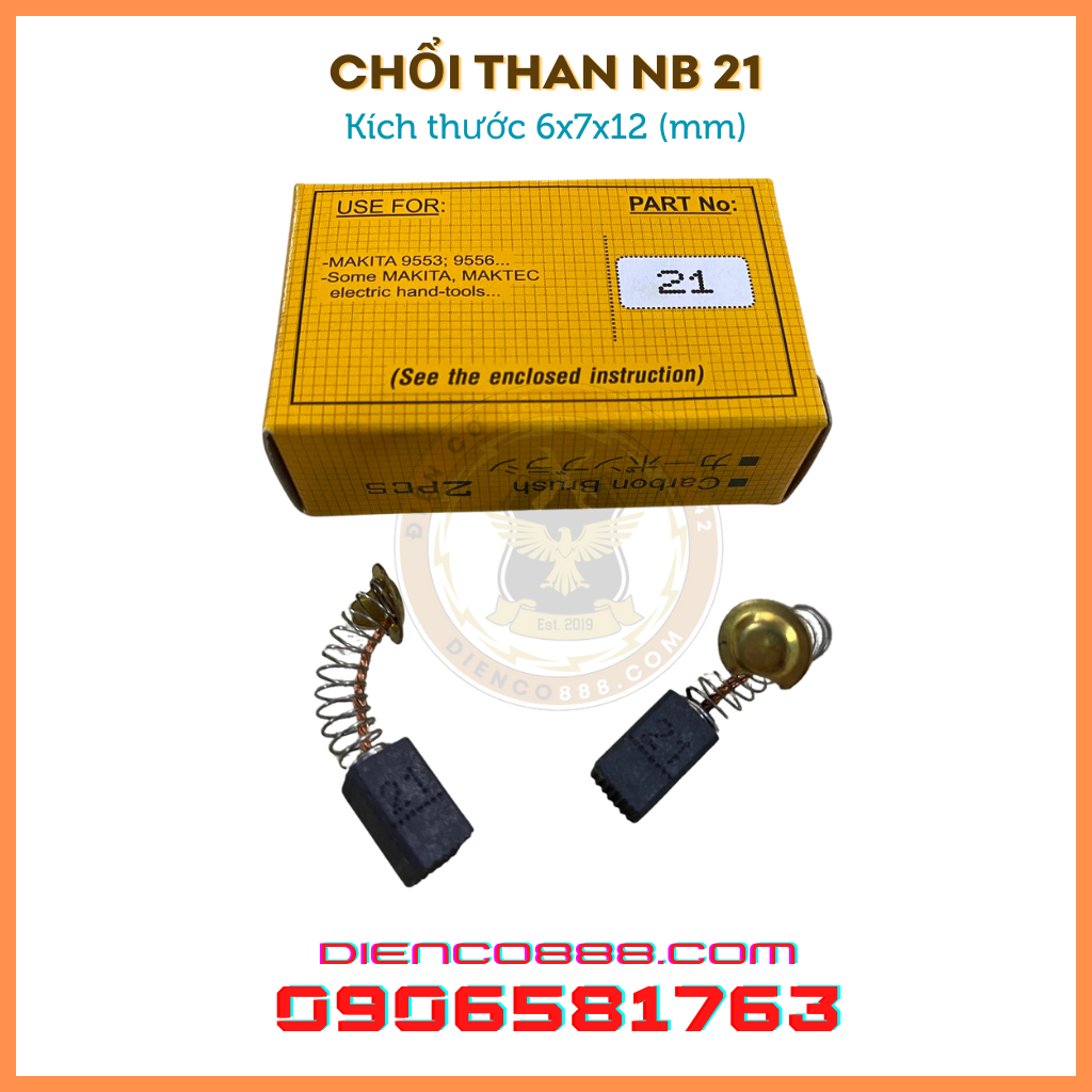 (Chính hãng) Chổi than 21 NB 6x7x12mm