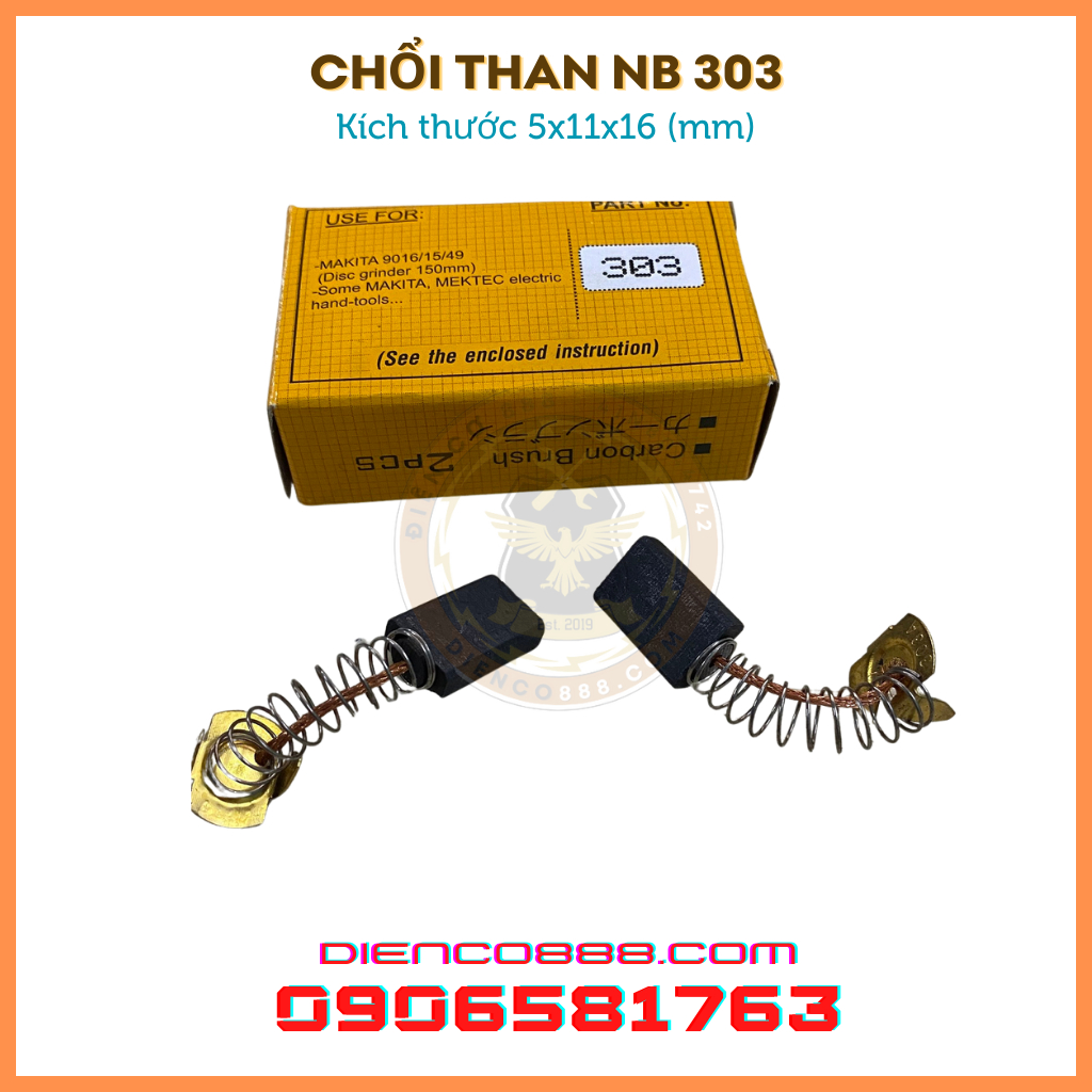 (Chính hãng) Chổi than 303 NB 5x11x16mm