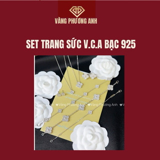 Set trang sức cỏ 4 lá bạc 925 trang sức paj