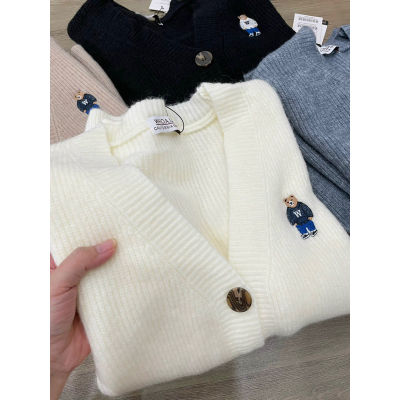 Áo cardigan len whoau auth tuồn