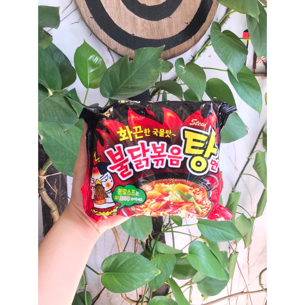 [Gói Lẻ - Đen Đỏ) Mì Gà Cay Nước SamYang Hàn Quốc Hot Chicken Ramen Stew 145g