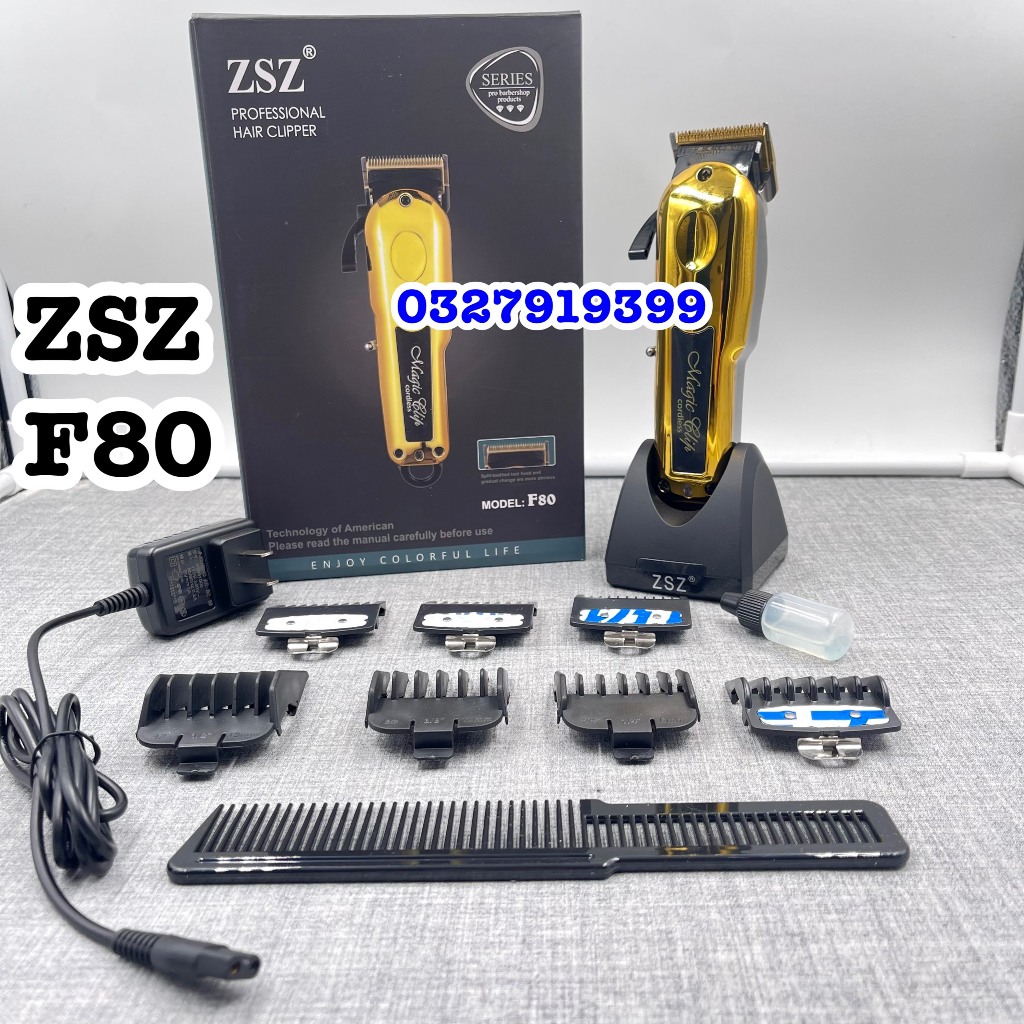 ✅freeship✅ Tông đơ cắt tóc cao cấp ZSZ F80 - tặng Dock sạc