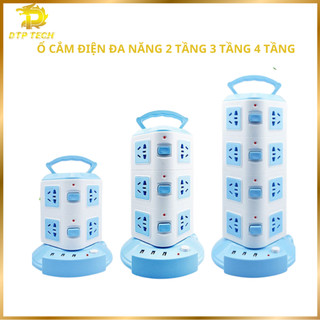 Ổ cắm điện đa năng 2 tầng - 3 tầng - 4 tầng. ổ cắm điện chống giật, ổ điện có công tắc bật tắt tích hợp 3 cổng usb