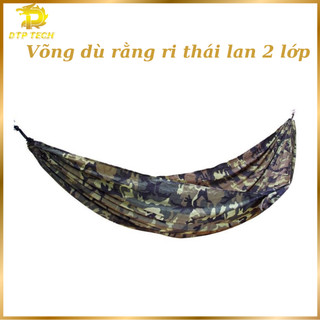 Võng dù quân đội 2 lớp ngoài trời vải dù siêu nhẹ - đi dã ngoại, leo núi, đi phượt