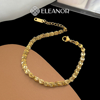 Vòng tay nữ titan Eleanor Accessories dáng đuôi phụng basic phụ kiện trang sức lắc tay 4246