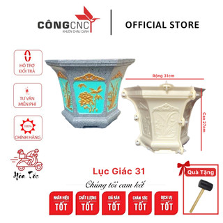 Khuôn đúc chậu lục giác 31 không chân đôn