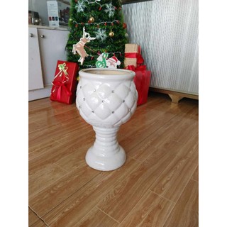 Chậu ly sứ đính đá cao 25cm