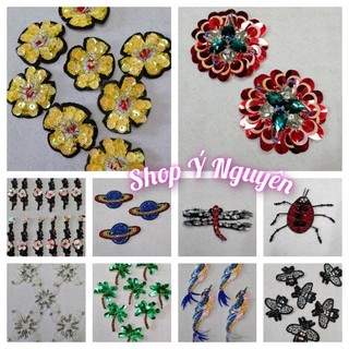 Sticker dán ủi quần áo hình côn trùng/hoa/cây lá