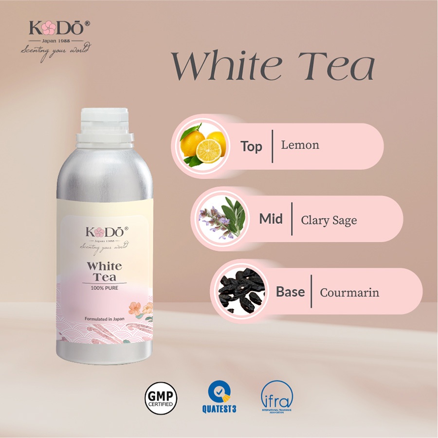 KODO - White Tea - Hương Trà Trắng - Tinh Dầu Nước Hoa Nguyên Chất - Classic - 10ml/50ml/100ml QUATEST3 tested