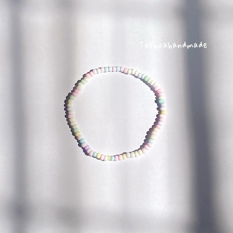 VÒNG TAY HẠT CƯỜM PASTEL HANDMADE  PHỤ KIỆN THỜI TRANG #makebytiemphoahandmade