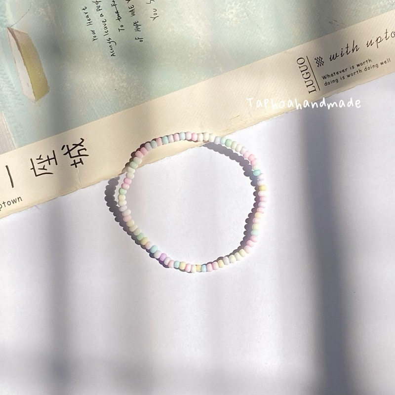 VÒNG TAY HẠT CƯỜM PASTEL HANDMADE  PHỤ KIỆN THỜI TRANG #makebytiemphoahandmade