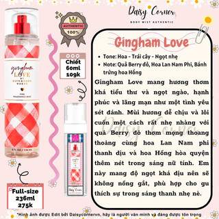 Gingham Love - Xịt thơm toàn thân Body Mist Bath and Body Works