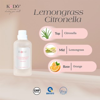 Tinh Dầu KODO Lemongrass Citronella Hương Chanh Sả Gừng Nguyên Chất - Function Oil - 10/50/100ml
