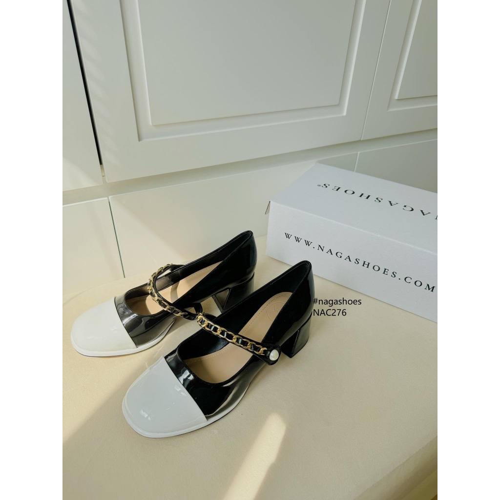 CAO GÓT MARY JANE NAGASHOES QUAI NGANG PHỐI XÍCH 5.5P NAC276